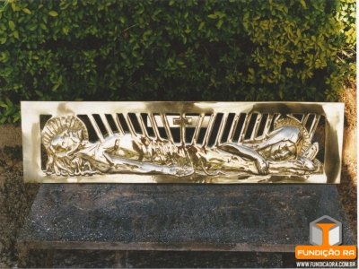 Respiro Jesus e Maria em Bronze Polido