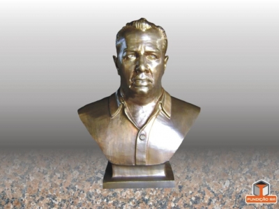 Busto Em Bronze Patinado