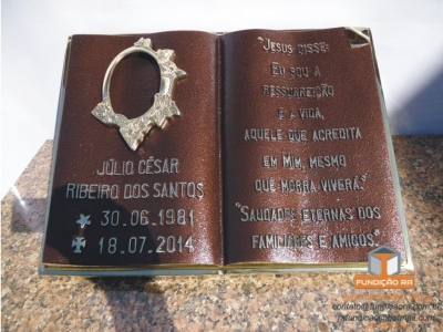 Bíblia com Suporte com Foto 9x12 Florida em Bronze