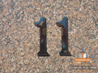 Numero Residencial Em Bronze Polido