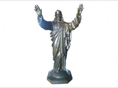 Cristo Abençoando em Bronze Patinado